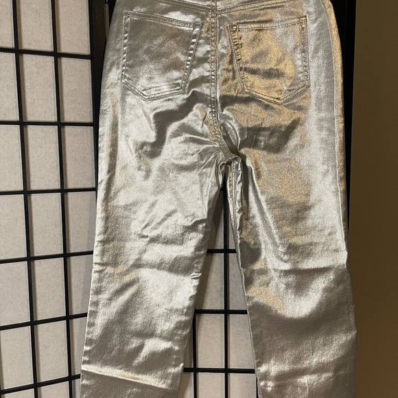 LOFT Shimmering Silver Pants NWT - Picture 5 of 6